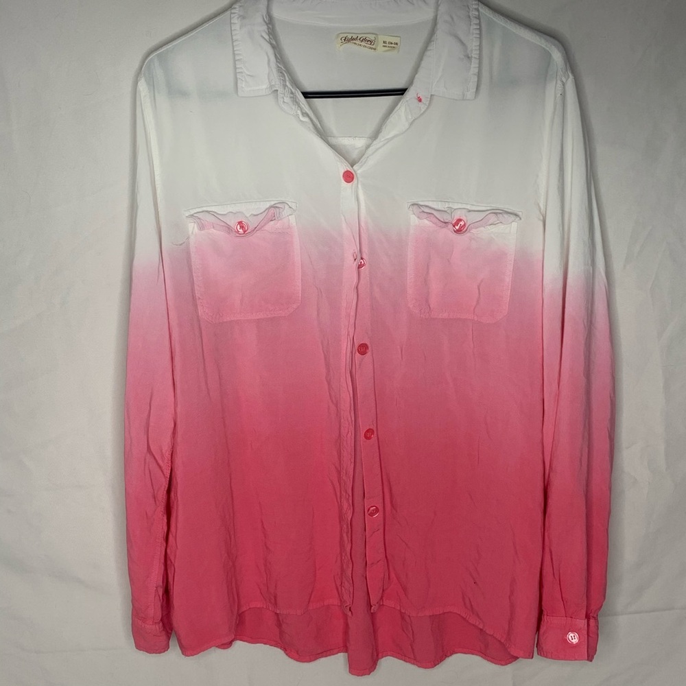 COPY - Faded Glory pink ombré shirt